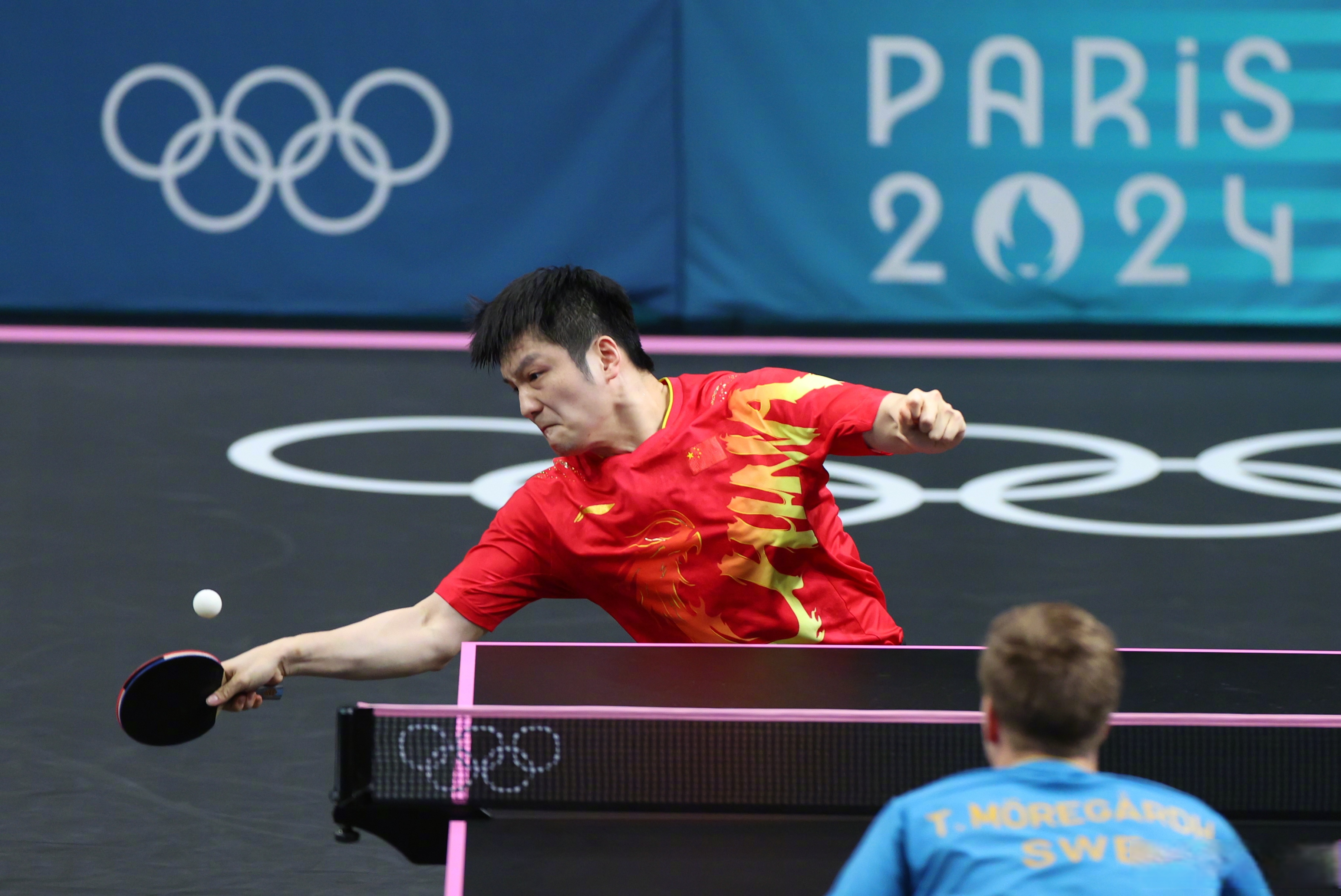 包含瑞典乒乓球队险胜中国乒乓球队，樊振东统治全场的词条